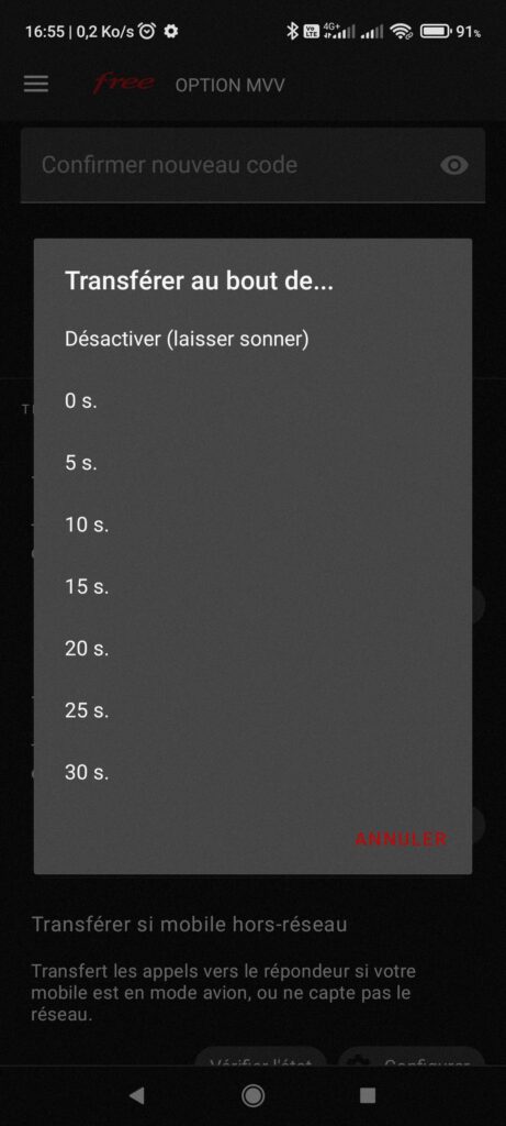 Je n'ai plus de répondeur, sur mon portable (Free)